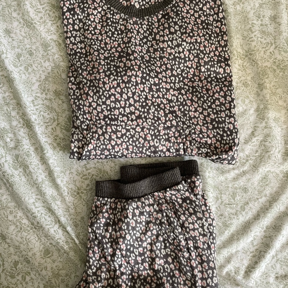 Cuddl Duds Black and Pink Pajama Set Intimates & Sleepwear